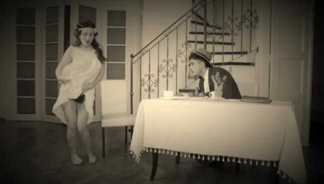 Retro jinsiy aloqa qora va oq